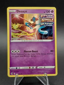 Pokemon TCG Deoxys 120/264 SWSH08 Fusion Strike Holo Rare 120 HP Basic - Image 1