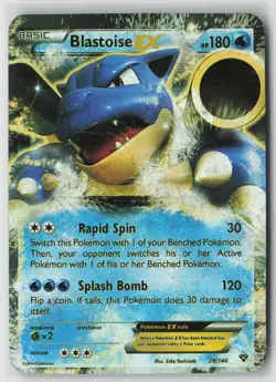 Blastoise EX 29/146 Holo EX Rare XY Pokemon Damaged - Image 1