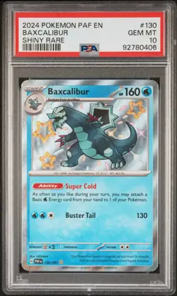 POKEMON PAF EN-PALDEAN FATES 130/091 BAXCALIBUR Shiny Rare PSA 10 - Image 1