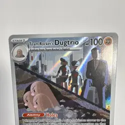 Pokemon Team Rocket's Dugtrio Full Art Holo Rare 239/217 ASC 100 HP English - Image 3