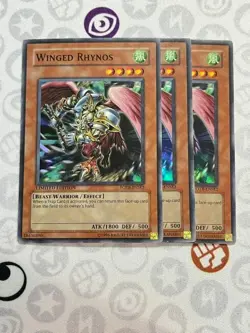 3x Winged Rhynos - FOTB-ENSE2 - Super Rare (NM) - Yugioh Playset - Image 1