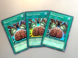 yugioh 3X Brain Control TLM-EN038 Unlimited Edition Super Rare Near Mint playset - Image 1
