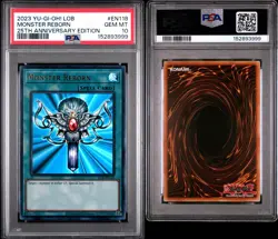 2023 YU-GI-OH! LOB #EN118 MONSTER REBORN 25TH ANNIVERSARY EDITION PSA 10 - Image 3