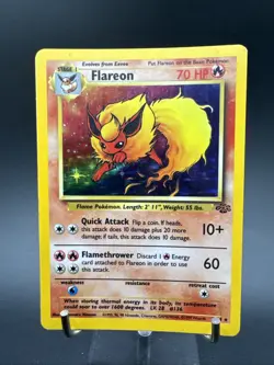 Pokemon Flareon 3/64 Holo Jungle 1999 WOTC Vintage - Image 3