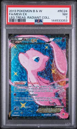 Pokemon Card Mew EX RC24/RC25 Legendary Treasures Radiant Collection 2013 PSA 7 - Image 3