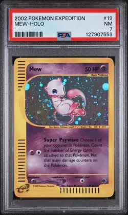PSA 7 MEW 19/165 | Expedition E-Series WOTC Holo Pokemon Card - Image 1