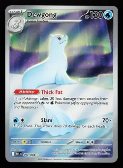 Dewgong 097/094 Holo Illustration Rare Phantasmal Flames Pokemon Card - Image 1