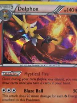 Delphox 26/146 XY Base Set Holo Rare Pokemon Card - Image 2