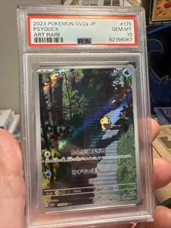 Pokemon TCG Psyduck Holo Illustration Rare Card Japanese 175/165 PSA 10 - Image 1