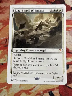 Iona, Shield of Emeria - White Border Near Mint, English Mystery Booster 2 - Image 1