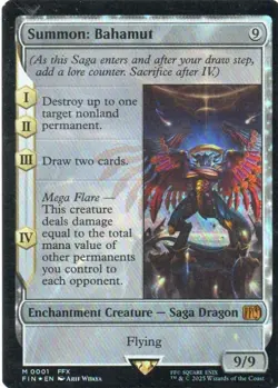 MTG: Final Fantasy: Foil Summon: Bahamut: Lightly Played Condition - Image 1