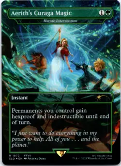 Aerith's Curaga Magic - Heroic Intervention (Rainbow Foil) Secret Lair, 1872 NM - Image 1