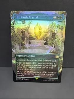 Magic The Gathering The Earth Crystal (Borderless) Final Fantasy Foil Beautiful - Image 1