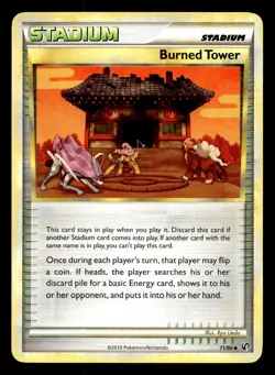 Burned Tower 71/90 Uncommon HGSS Undaunted Pokemon LP - Image 1