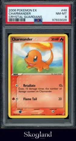2006 POKEMON EX CHARMANDER CRYSTAL GUARDIANS PSA 8 NM-MT - Image 1