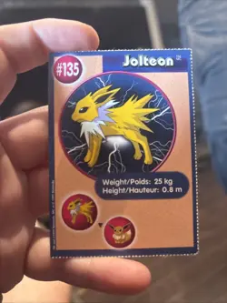 Pokemon Burger King Jolteon #135 PokeTrivia Promo LP - Image 1