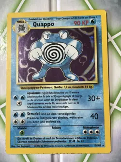 Pokemon TCG Quappo Holo Rare 13/102 Base-Set Poliwrath Vintage - Image 1