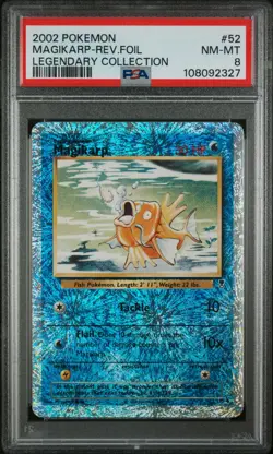 PSA 8 Magikarp 52 Legendary Collection Reverse Foil Pokemon 2002 - Image 1