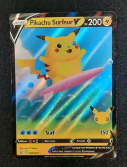 Carte Pokemon : Pikachu V Ultra Rare 2021 Celebrations 25 Ans 008/025 Exc 🇲🇫 - Image 1
