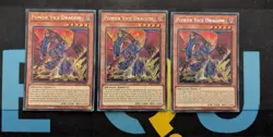 BLZD-EN002 Power Vice x3 Dragon Secret Rare 1st Edition YuGiOh Playset - Image 1