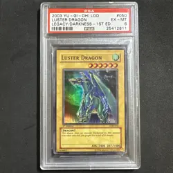 2003 YU-GI-OH! LOD-LEGACY OF DARKNESS 1ST ED #050 LUSTER DRAGON PSA 6 - Image 1