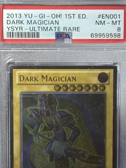 Yu-Gi-Oh! Dark Magician Yugi Reloaded Ultimate Rare 1st Edition PSA 8 YSYR-EN001 - Image 1