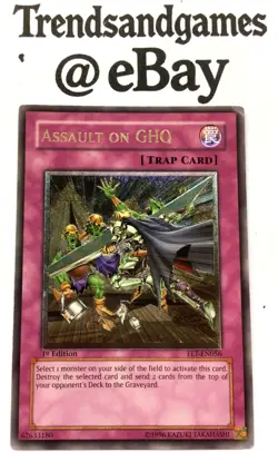 YUGIOH - ASSAULT ON GHQ - FET-EN056 - 1ST ED - ULTIMATE - NM - FLAMING ETERNITY - Image 1