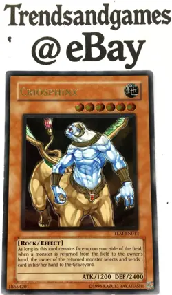 YUGIOH - CRIOSPHYNX - TLM-EN013 - ULTIMATE RARE - EXCELLENT - THE LOST MILLENIUM - Image 1
