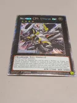 In Hand YUGIOH x1 RA04-EN174 NUMBER C39: UTOPIA RAY - PLATINUM SECRET RARE 1st - Image 1