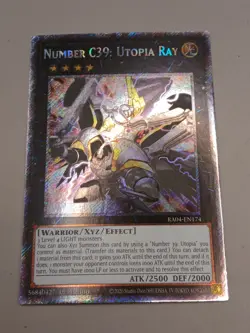 In Hand YUGIOH x1 RA04-EN174 NUMBER C39: UTOPIA RAY - PLATINUM SECRET RARE 1st - Image 2
