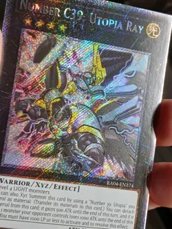 In Hand YUGIOH x1 RA04-EN174 NUMBER C39: UTOPIA RAY - PLATINUM SECRET RARE 1st - Image 3