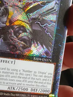 In Hand YUGIOH x1 RA04-EN174 NUMBER C39: UTOPIA RAY - PLATINUM SECRET RARE 1st - Image 4