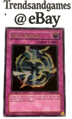 YUGIOH - HERO BARRIER - EEN-EN049 - 1ST ED - ULTIMATE - NM - ELEMENTAL ENERGY - Image 1