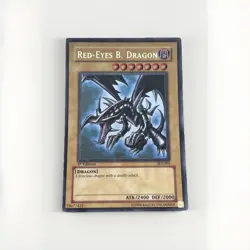 Yugioh Red-Eyes Black B Dragon SDJ-001 Ultra Rare 1st Edition LP 1996 - Image 1