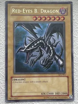 4x Yugioh! Red-Eyes B Dragon - SDJ-001 - Ultra Rare - Unlimited LP-MP - Image 1