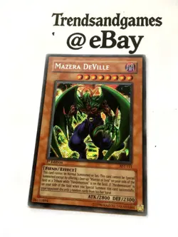 YUGIOH - MAZERA DEVILLE - AST-111 - ANCIENT SANCTUARY - SECRET RARE - NEAR MINT - Image 3