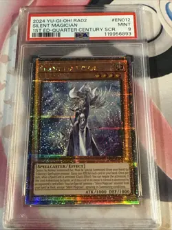 2024 Yugioh Psa 10 Silent Magician Quarter Century Secret Rare Ra02-En012 - Image 1