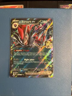 Pokemon N's Zoroark EX Double Rare Card 098/159 Journey Together TCG - Image 1
