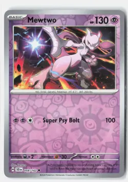 Mewtwo 59/142 Uncommon Stellar Crown Pokemon Reverse Holo Near Mint kantaro - Image 1