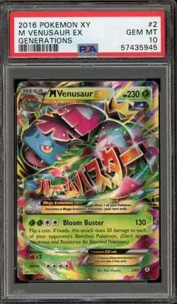 Pokemon M Venusaur EX XY Generations Holo Rare #2 PSA 10 Gem Mint - Image 1