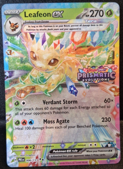 Pokemon Leafeon EX 006/131 Prismatic Evolutions Stamp Promo - Image 1