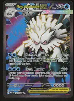 Mega Abomasnow ex 157/132 Ultra Rare Mega Evolution Pokemon Near Mint - Image 1