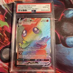 2021 Pokemon Victini VMAX (Secret) 165/163 SWSH Battle Styles Holo PSA GEM MT 10 - Image 1