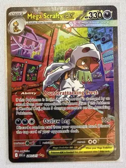 2026 Pokemon Ascended Heroes Mega Scrafty ex Special Illustration Rare #285/217 - Image 1