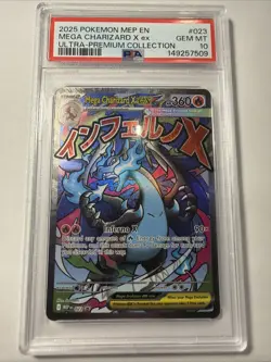 2025 Pokemon MEP EN Mega Charizard X EX Ultra Premium #023 PSA 10 GEM MINT - Image 1