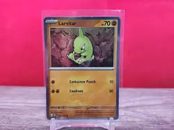 Larvitar - 105/197 - Pokemon Obsidian Flames Cosmos Holo Rare TCG Card NM - Image 1