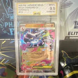 Pokemon Mega Charizard X ex Inferno X Full Art AGS 9.5 Holo Japanese #013 - Image 2