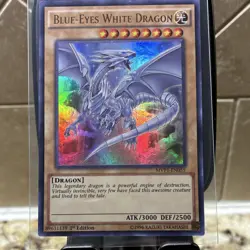 Yu-Gi-Oh! Blue-Eyes White Dragon Ultra Rare 1st Ed Holo MVP1-EN055 3000 ATK - Image 1