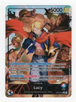 One Piece TCG OP15-002 Lucy Alt Art Leader Adventure on KAMI's Island English - Image 1