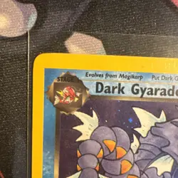 Pokemon Dark Gyarados TCG Team Rocket Prerelease Card 8/82 Holo - Image 2